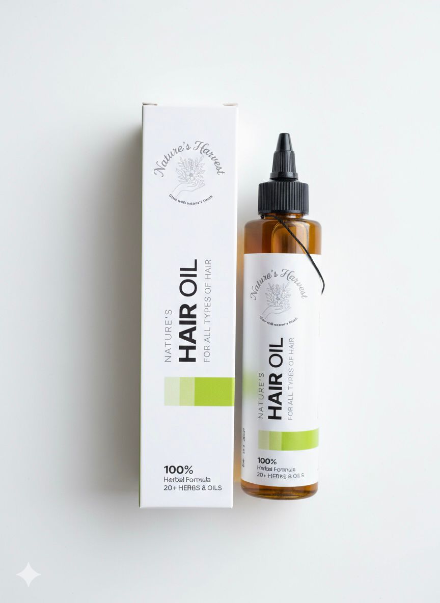 Nature's Harvest 100% Organic Hair For Women Made with 20+ Herbs And Oils