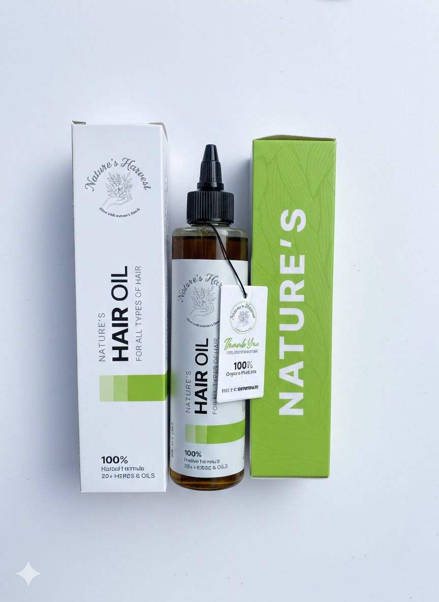 Nature's Harvest 100% Organic Hair For Women Made with 20+ Herbs And Oils